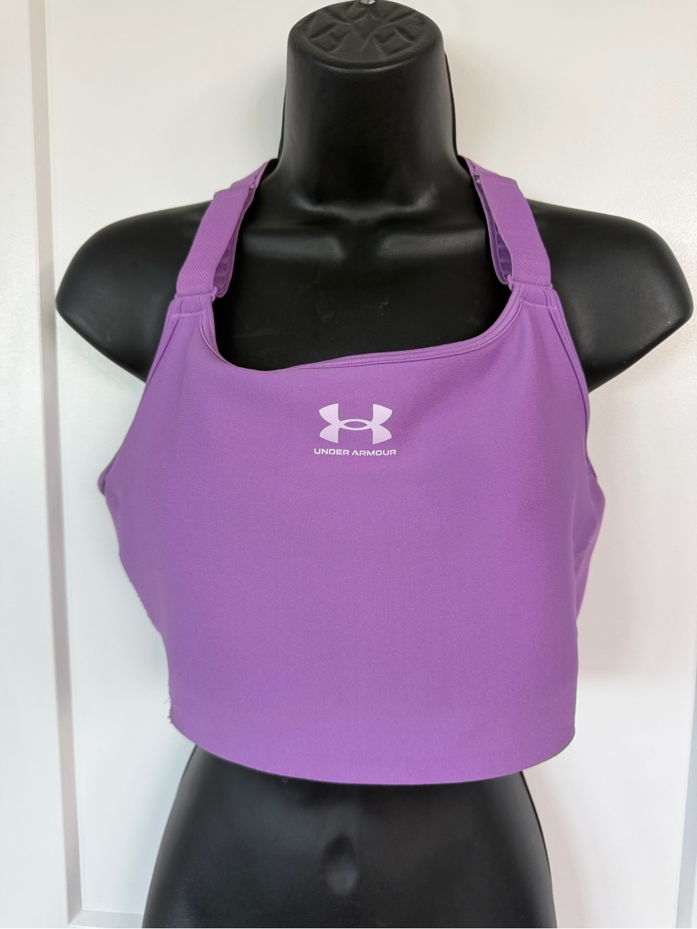 Under Armour Lavender/Purple Performance Crop support Sports Bra ladies XL crop